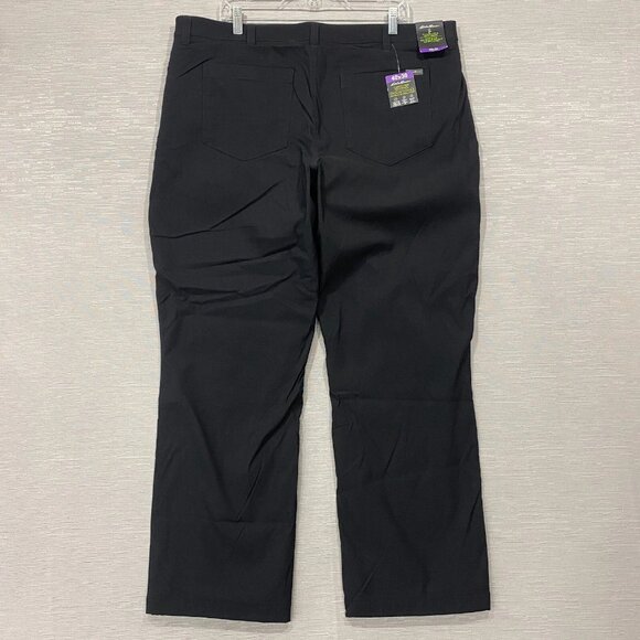 Eddie Bauer Fleece Lined Tech Pants Mens 40 x 30 Black Water Repellent Insulated - Picture 6 of 14
